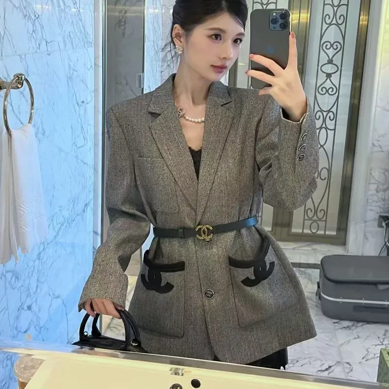 『S-L』超人気商品 大人の定番 合わせやすい 高級感 おしゃれ 折り襟 アウター