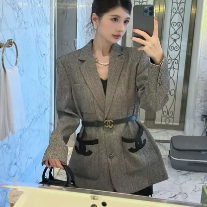 『S-L』超人気商品 大人の定番 合わせやすい 高級感 おしゃれ 折り襟 アウター