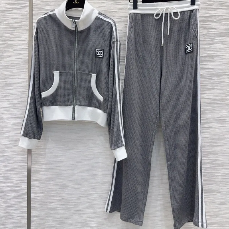 『S-L』話題沸騰中 大人気 優しい雰囲気 カジュアル スタンドネック セットアップ