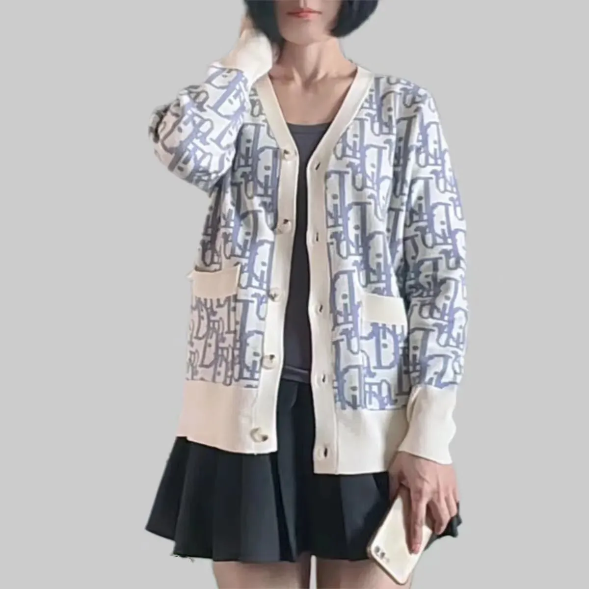 『S-XL』春と秋のカップルのコートニットカーディガンユニセックスゆったりスリムセーター