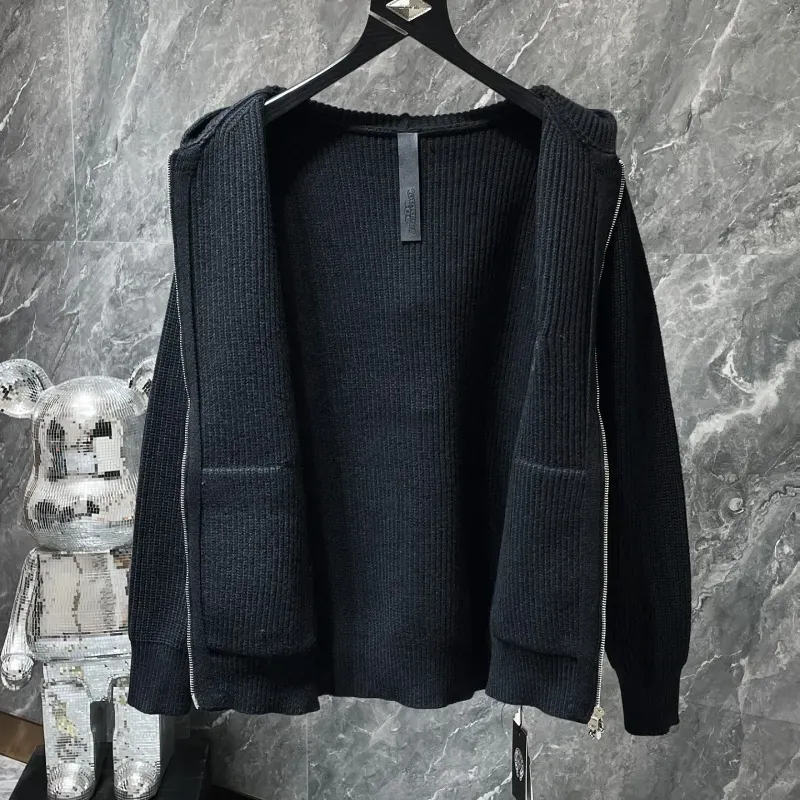 『S-XL』圧倒的セクシー 最愛の一着 ストリート フード付き ニット アウター