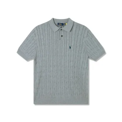 『S-XL』今季も大流行 着心地良い トレンド POLOネック ニット生地 Tシャツ