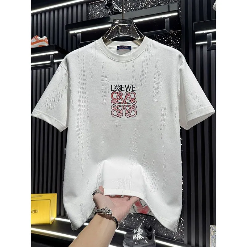 [Copy]『M-3XL』メンズ高級刺繍入りクルーネック半袖Tシャツ
