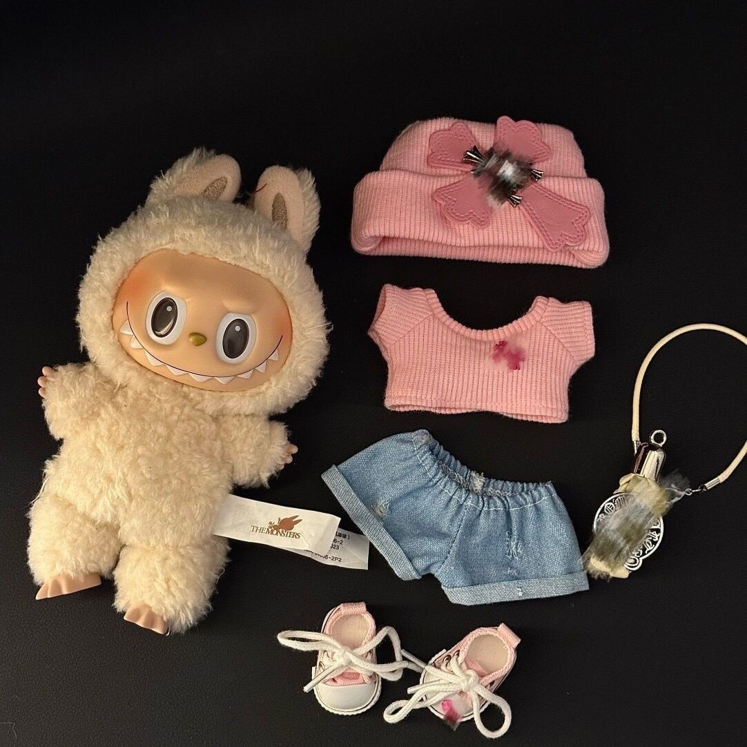 labubu ベビー服 1 2 ピンク 3世代  人形パーティー セット