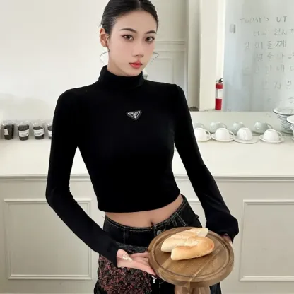 『S-L』人気爆発中 元気いっぱい ファッション おしゃれ 半ハイネック トップス