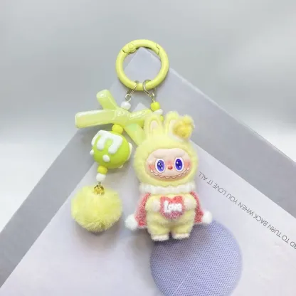 新しいフロッキングクロスペンダントかわいい人形キーチェーンペンダントギフト