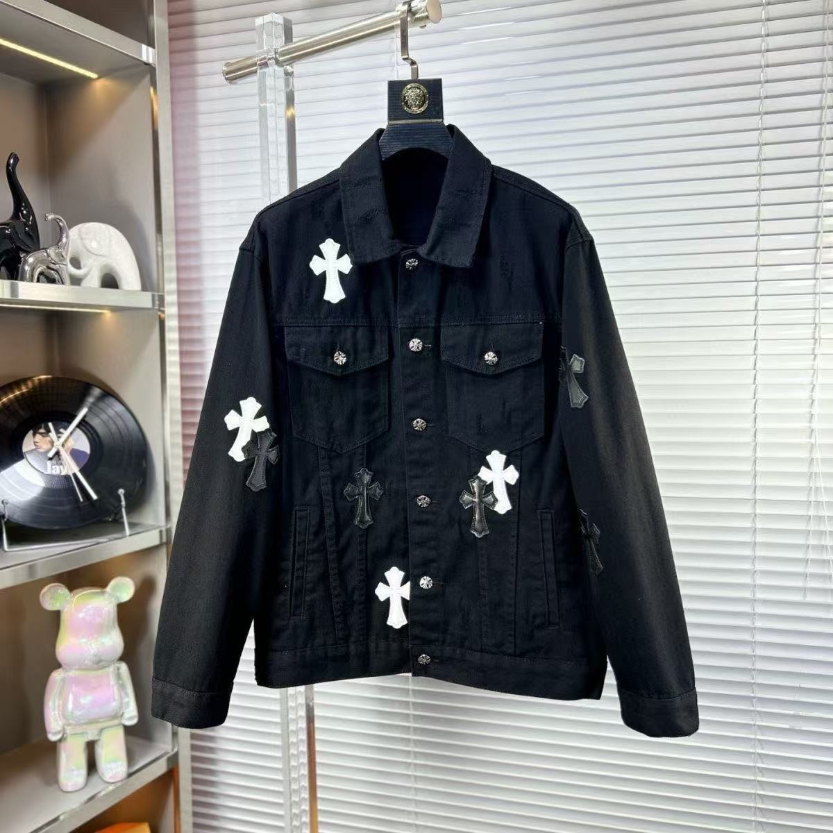 『XS-5XL』新しい春と秋のメンズとレディースの長袖デニムジャケットトップスファッショナブルなトレンディなジャケット