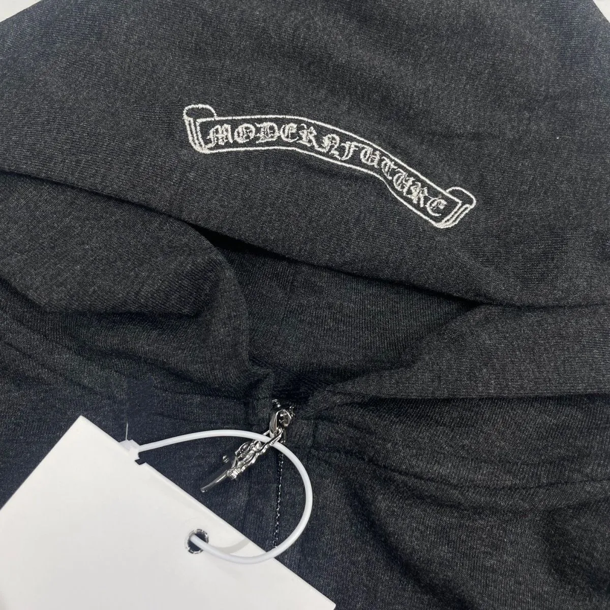 『M-XL』秋の刺繍入りフード付きジップアップジャケット + タンクトップ + カジュアルフレアパンツ
