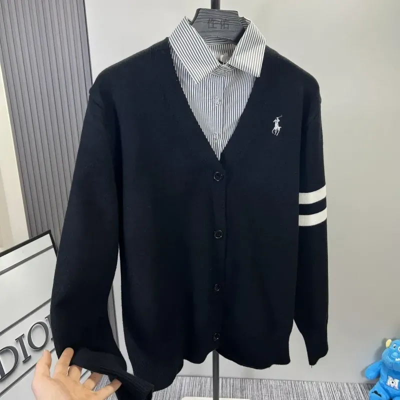 『L-4XL』NO.1人気 優しい雰囲気 ファッション ドレイヤード ニット セーター