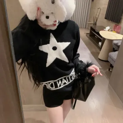 大活躍 安定感抜群 元気いっぱい 優しい雰囲気 手触り良く 長袖 セーター 在庫有り