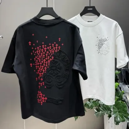 『M-3XL』好感度100％ 質感のいい 高級感 トレンド クロス 半袖 Tシャツ