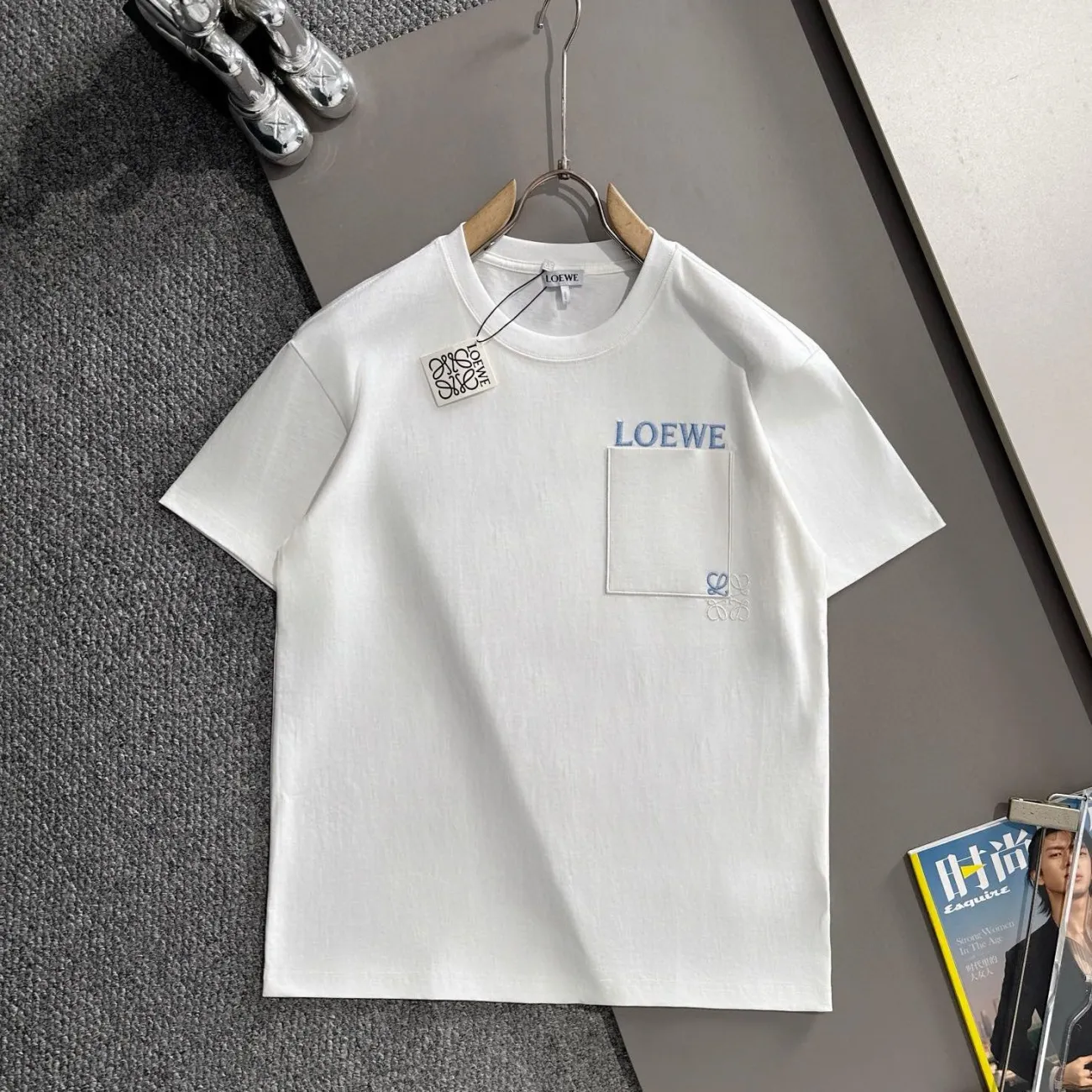 『XS-L』春夏新作 定番刺繍入りカジュアル半袖Tシャツ