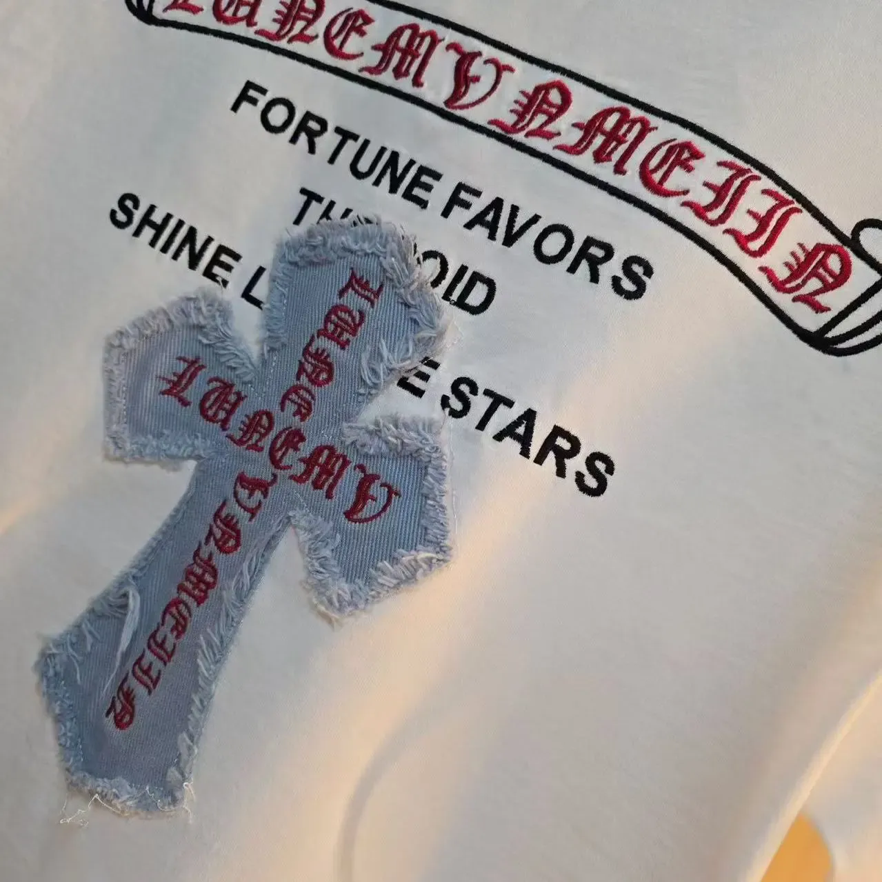 『S-2XL』新作 夏物 刺繍入り 半袖 プレミアム カジュアル ルーズ クルーネック Tシャツ