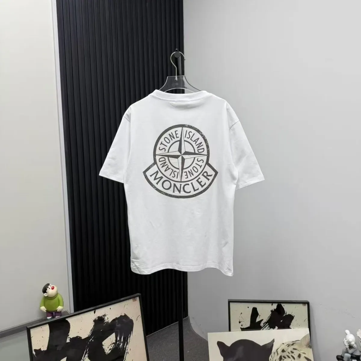 『S-2XL』プリント柄の半袖Tシャツ  カップルスタイルで、厚手ながらも高級感があり、トレンディなデザインです