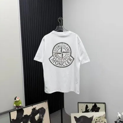 『S-2XL』プリント柄の半袖Tシャツ  カップルスタイルで、厚手ながらも高級感があり、トレンディなデザインです