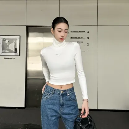 『S-L』人気爆発中 元気いっぱい ファッション おしゃれ 半ハイネック トップス