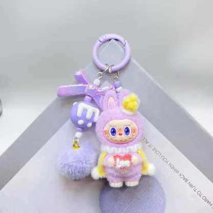 新しいフロッキングクロスペンダントかわいい人形キーチェーンペンダントギフト