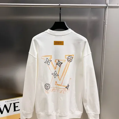 『S-1XL』男女兼用の人気のカジュアルルーズラウンドネック刺繍長袖スウェットシャツ