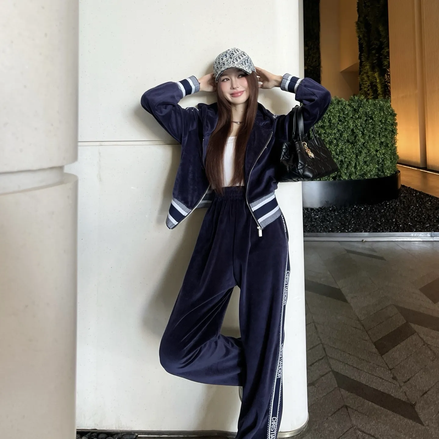 『S-L』トレンド感満点 清潔感のある デイリーに使える 痩せ見せる 肌に優しい トップス+パンツ セットアップ
