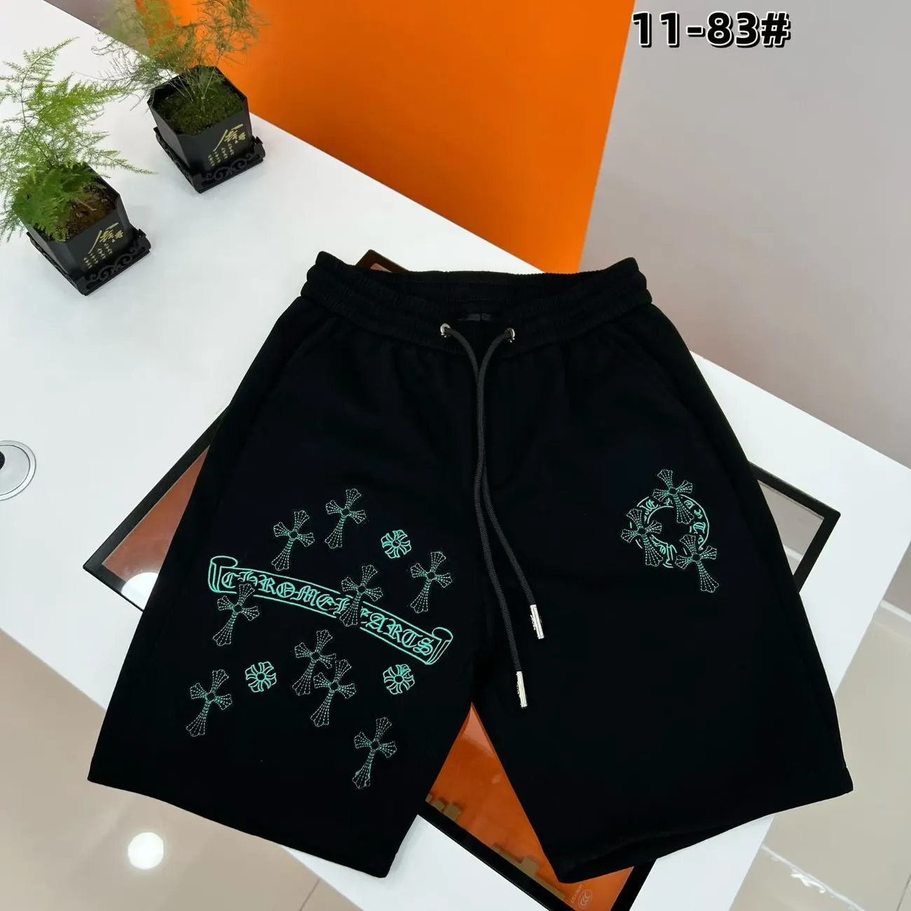 『L-5XL』トレンディでスタイリッシュな高級刺繍入りストレッチショーツ