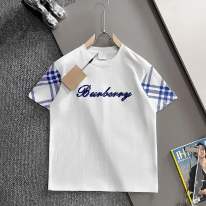『XS-L』新作 春夏 刺繍入りチェック柄 カジュアル半袖Tシャツ