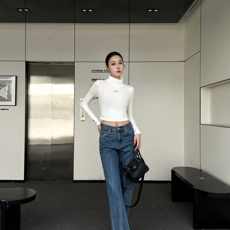 『S-L』人気爆発中 元気いっぱい ファッション おしゃれ 半ハイネック トップス
