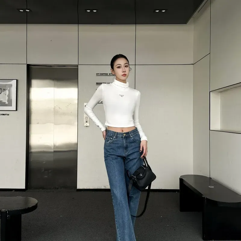 『S-L』人気爆発中 元気いっぱい ファッション おしゃれ 半ハイネック トップス