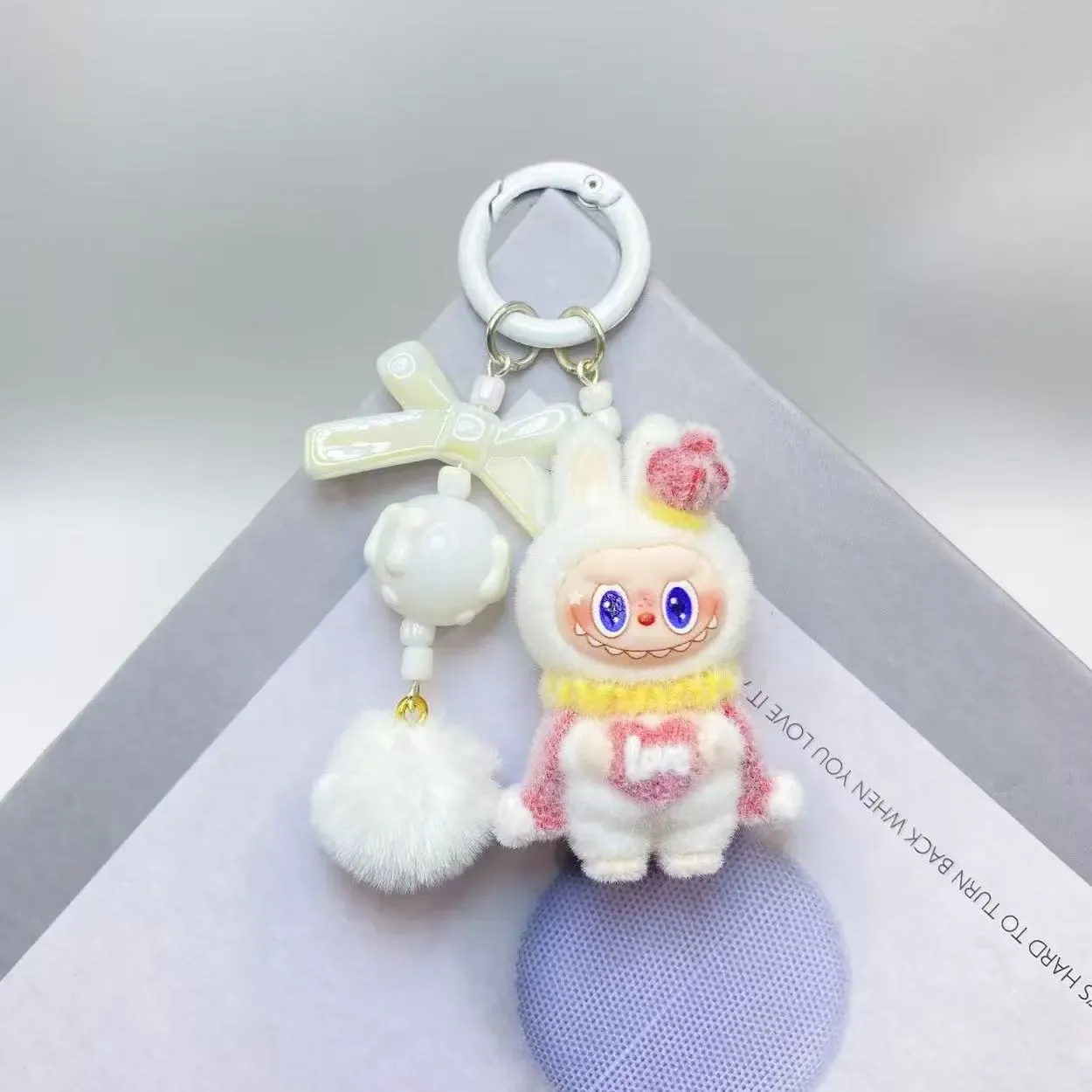 新しいフロッキングクロスペンダントかわいい人形キーチェーンペンダントギフト