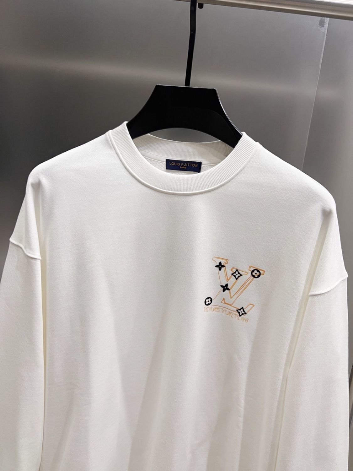 『S-1XL』男女兼用の人気のカジュアルルーズラウンドネック刺繍長袖スウェットシャツ