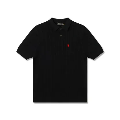 『S-XL』今季も大流行 着心地良い トレンド POLOネック ニット生地 Tシャツ