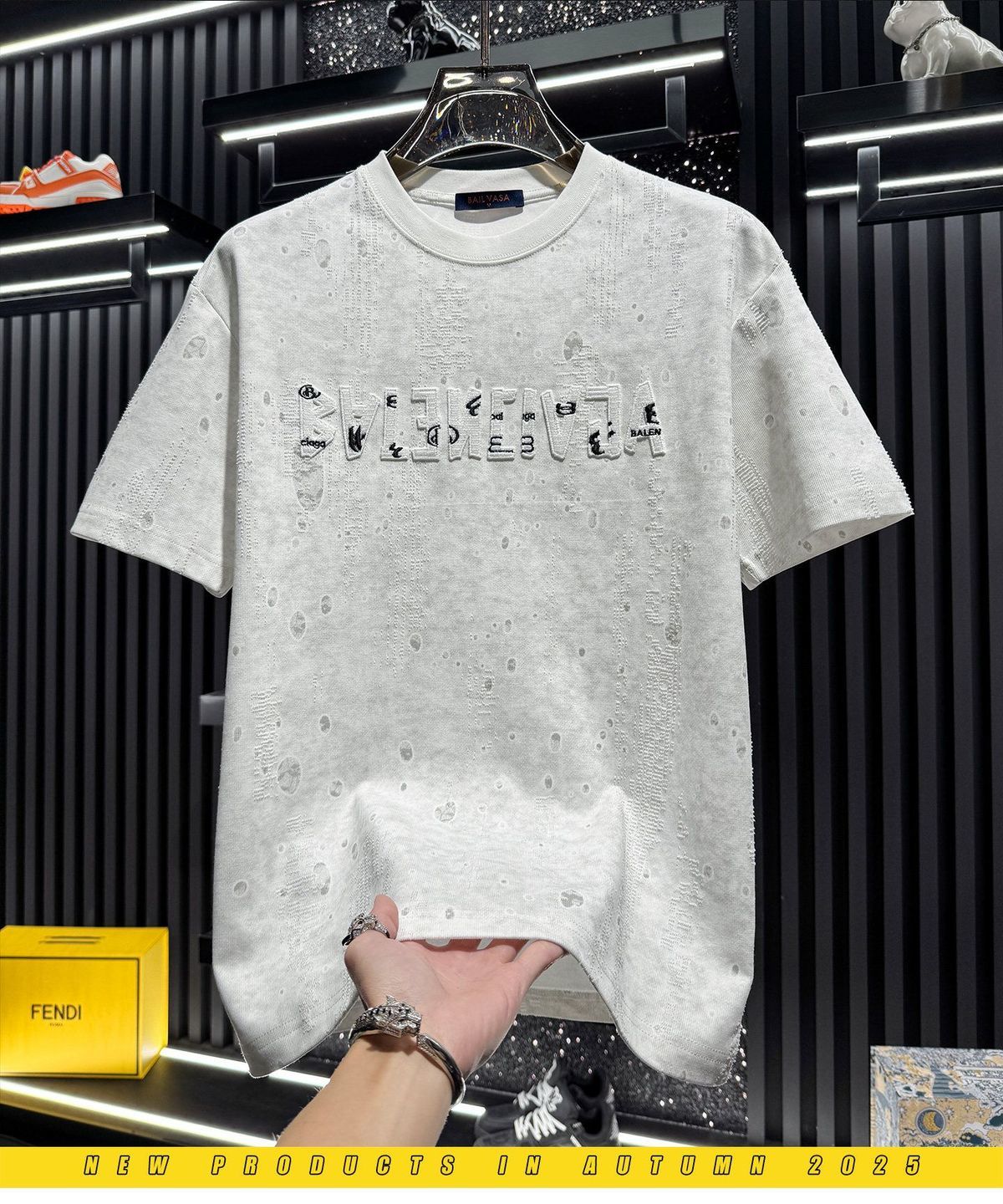『M-3XL』メンズ高級刺繍入りタイダイ半袖Tシャツ、最新のファッショナブルなアメリカンスタイル。