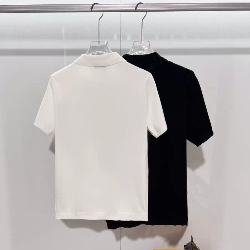 『S-3XL』男女兼用の、ストライプ柄ジャカードニットの半袖ポロシャツ。カジュアルウェアに最適です。
