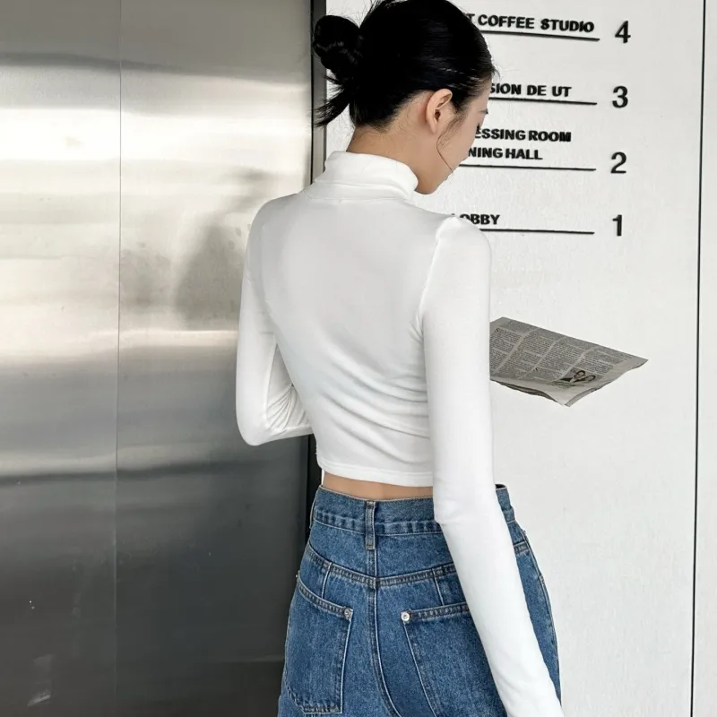 『S-L』人気爆発中 元気いっぱい ファッション おしゃれ 半ハイネック トップス