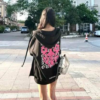 『S-3XL』超人気商品 合わせやすい ファッション フード付き プリント アウター