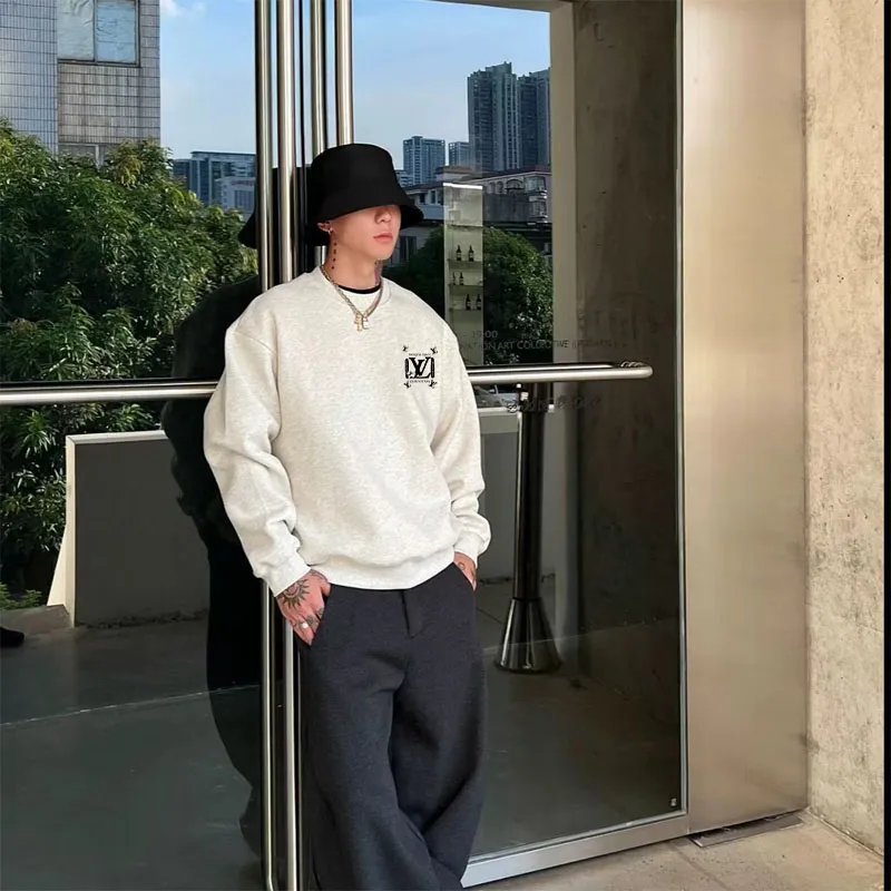 『S-3XL』NO.1人気 優しい雰囲気 ノームコア 快適 プリント 裏起毛 トレーナー