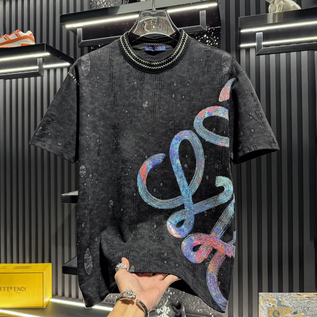 『M-4XL』新作 夏物 メンズ ハイエンド タイダイ刺繍入り半袖Tシャツ