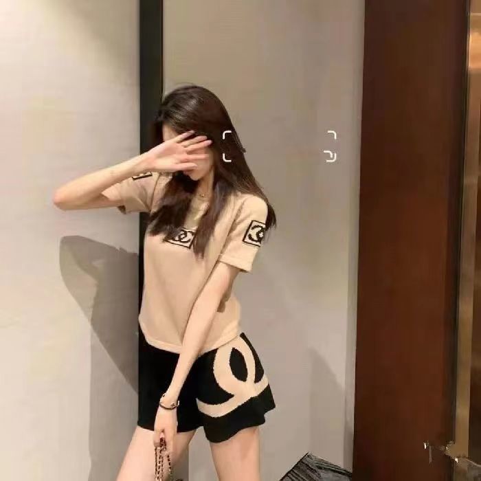 『S-XL』レディース サマー スポーツ＆カジュアル セット：半袖ショートパンツ ツーピースセット、スリム効果