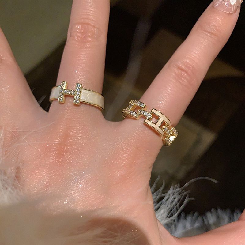 エナメル加工の高級リング、女性向けのユニークなニッチリング