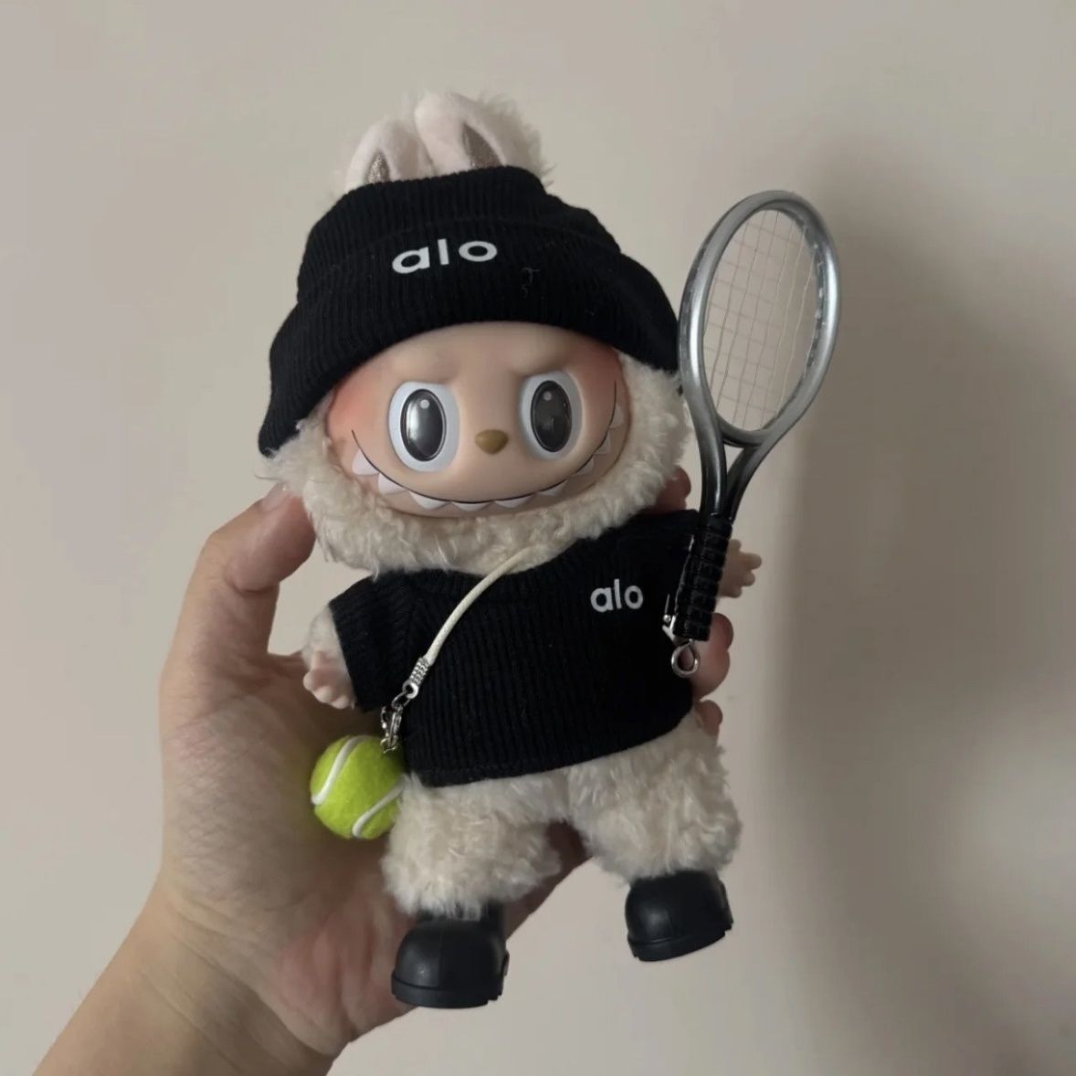 labubu 超かわいいテニススポーツスーツベビー服 17cm ぬいぐるみ人形 ユニバーサルチェンジスポーツウェア かわいい