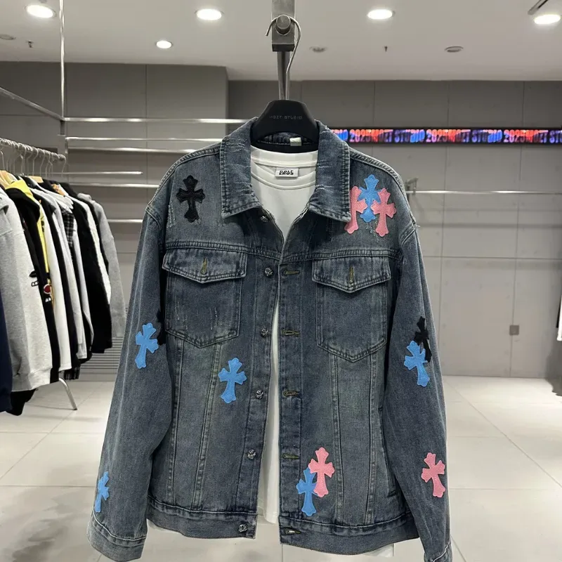 『S-3XL』着回し最強 カジュアルオーバーサイズペアルック カップル デニムアウター