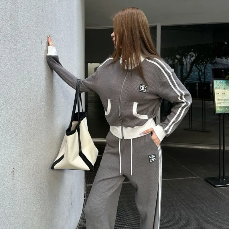 『S-L』話題沸騰中 大人気 優しい雰囲気 カジュアル スタンドネック セットアップ