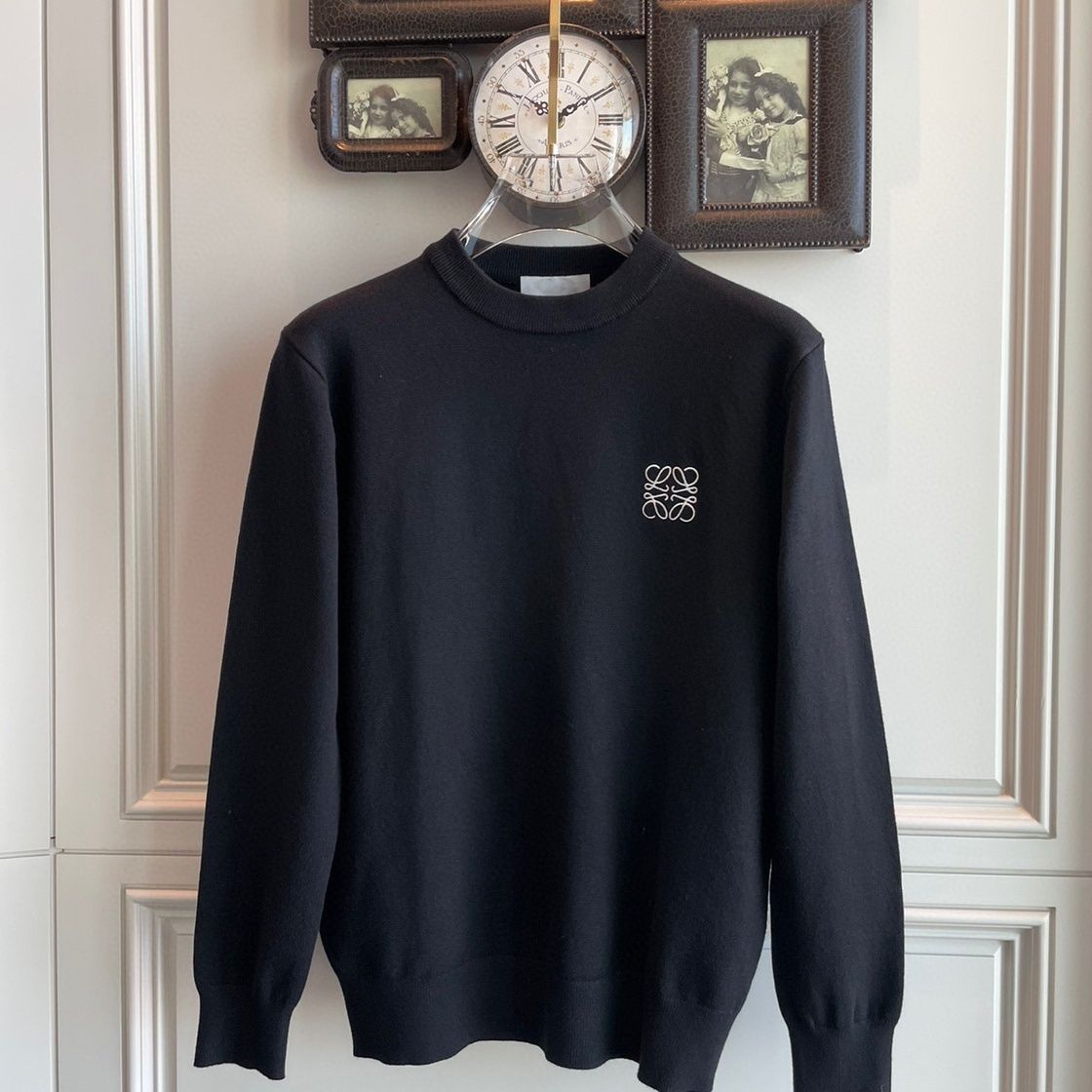 『M-3XL』秋冬新作セーター刺繍メンズラウンドネックファッションカジュアルボトム暖かいウールセーター