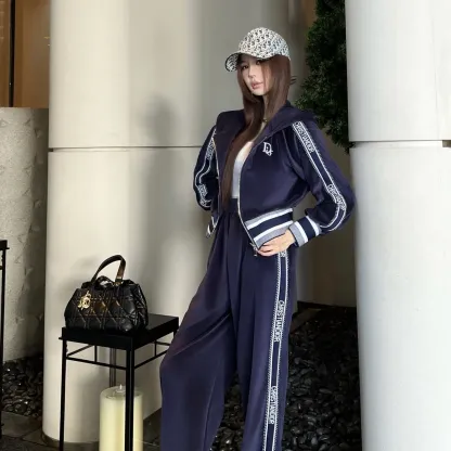 『S-L』トレンド感満点 清潔感のある デイリーに使える 痩せ見せる 肌に優しい トップス+パンツ セットアップ