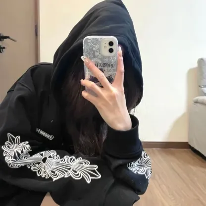 『S-3XL』超人気商品 合わせやすい ファッション フード付き プリント アウター