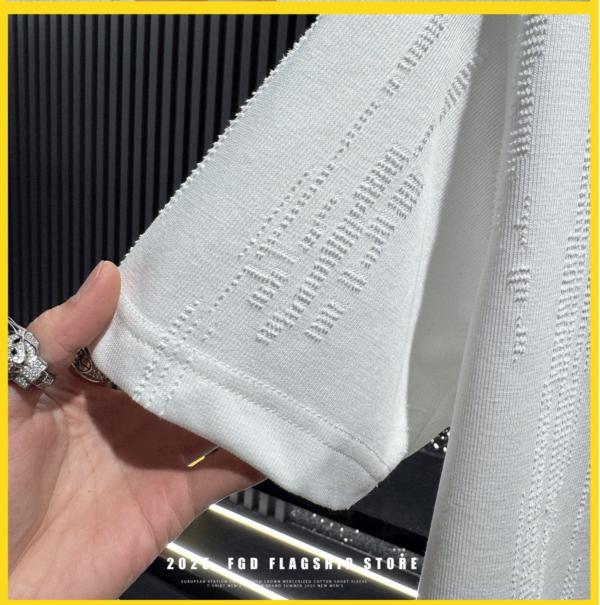 [Copy]『M-3XL』メンズ高級刺繍入りクルーネック半袖Tシャツ