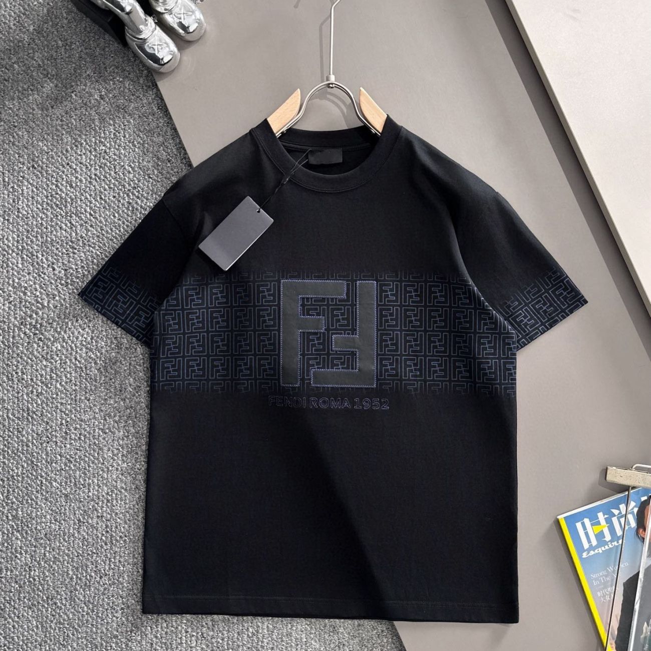 『XS-L』新作春夏クラシックレター刺繍入りカジュアルTシャツ