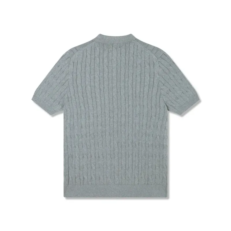 『S-XL』今季も大流行 着心地良い トレンド POLOネック ニット生地 Tシャツ