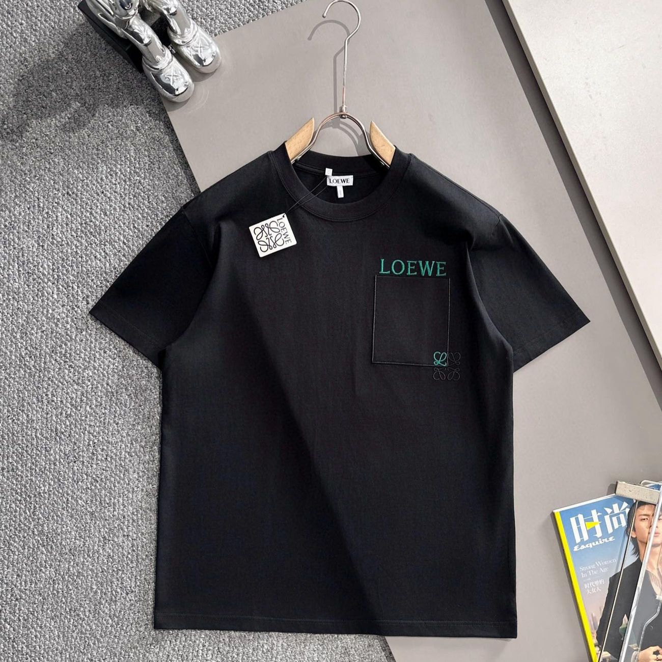 『XS-L』春夏新作 定番刺繍入りカジュアル半袖Tシャツ