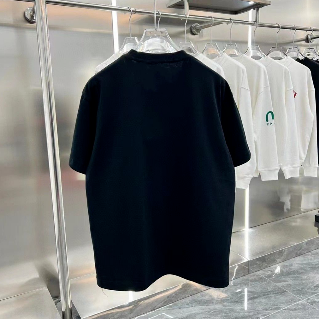 【S-2XL】トレンディなプリントの厚手の半袖ラウンドネックカジュアルルーズユニセックスカップルサマーTシャツトップス