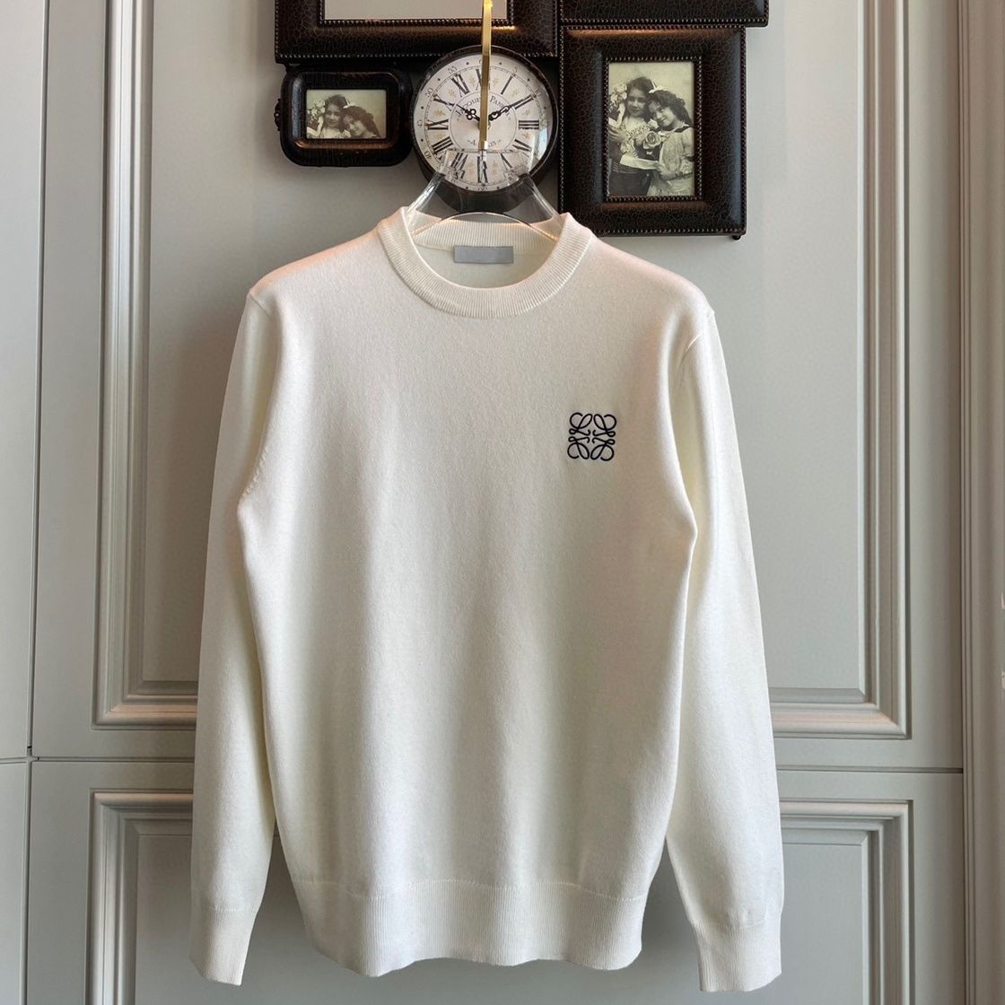 『M-3XL』秋冬新作セーター刺繍メンズラウンドネックファッションカジュアルボトム暖かいウールセーター